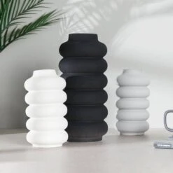 Black Bubble Vase - 29.5cm -Taskers Sale Shop Black Bubble Vase 29.5cm 4