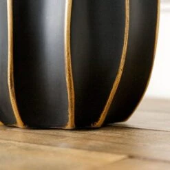 Black & Gold Striped Vase - 46cm 13 Black & Gold Striped Vase - 46cm -Taskers Sale Shop Black Gold Striped Vase 46cm 4