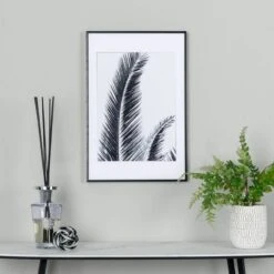 Black Leaf Framed Picture