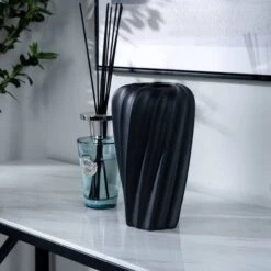 Black Matte Paint Vase - 13.5 X 24cm