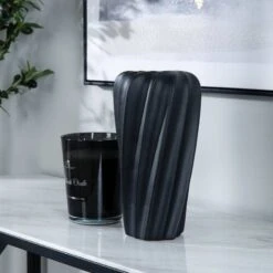 Black Matte Paint Vase - 14.8 X 29cm