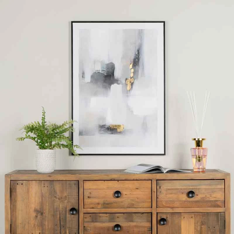 Grey Abstract Framed Canvas 3 Grey Abstract Framed Canvas