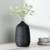 Black Striped Porcelain Vase - 31cm 1 Black Striped Porcelain Vase - 31cm -Taskers Sale Shop Black Striped Porcelain Vase 31cm 3