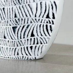Black & White Round Tribal Pattern Vase - 46.5cm 10 Black & White Round Tribal Pattern Vase - 46.5cm -Taskers Sale Shop Black White Round Tribal Pattern Vase 46.5cm 2