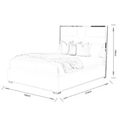 Blanco King Size Bedframe - White -Taskers Sale Shop Blanco King Size Bedframe White 8