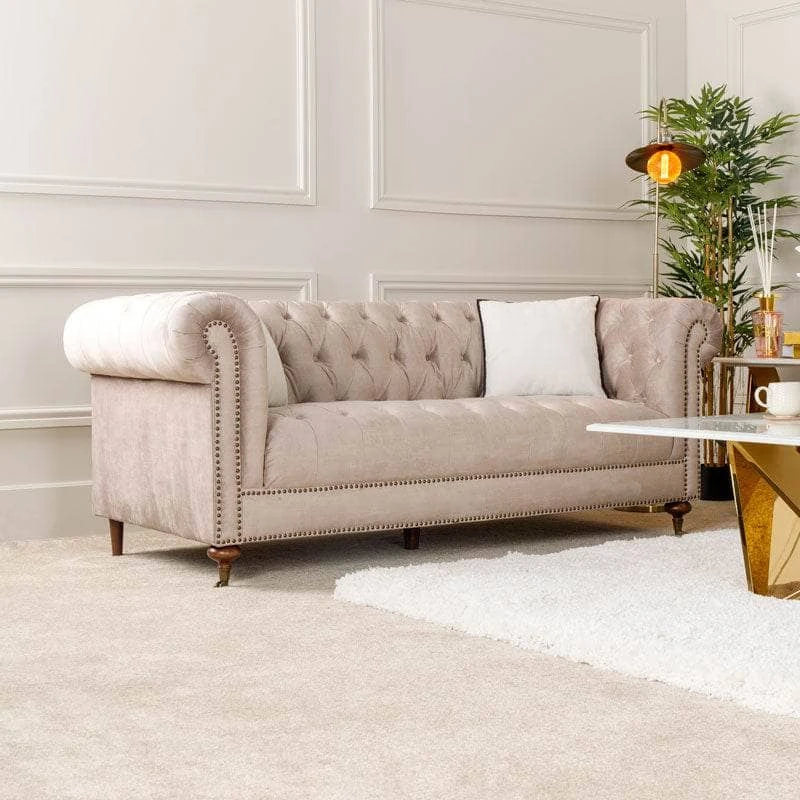 Buckingham 3 Seater Sofa - Taupe 3 Buckingham 3 Seater Sofa - Taupe