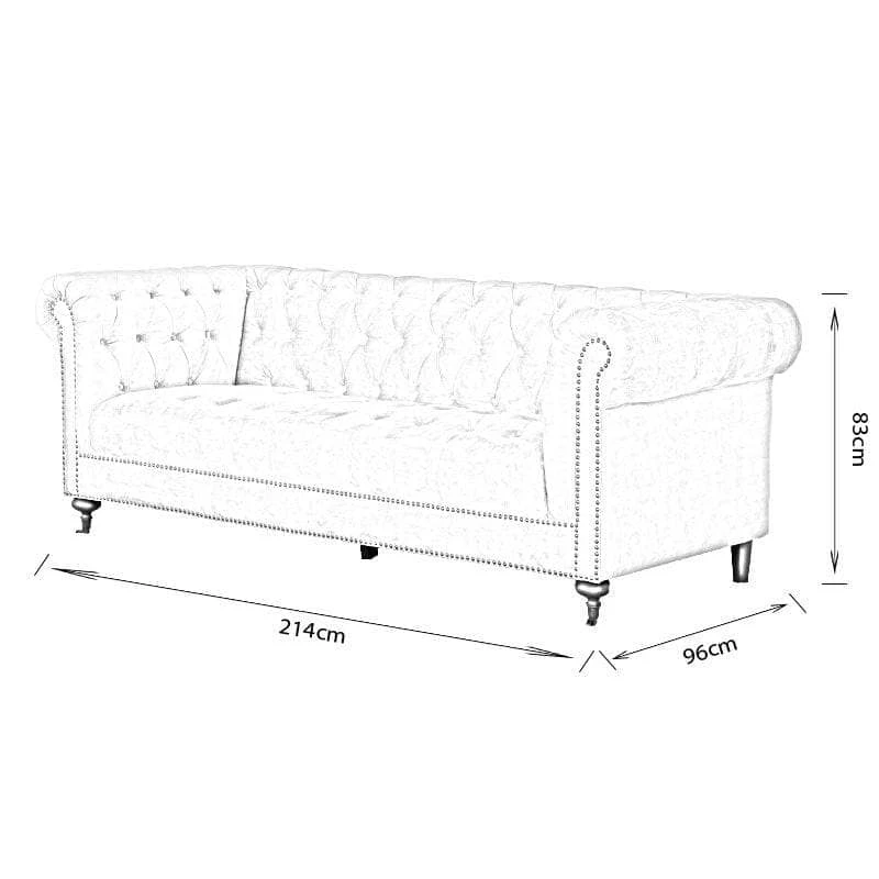 Buckingham 4 Seater Sofa - Taupe 10 Buckingham 4 Seater Sofa - Taupe - Image 8