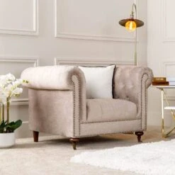 Buckingham Armchair - Taupe