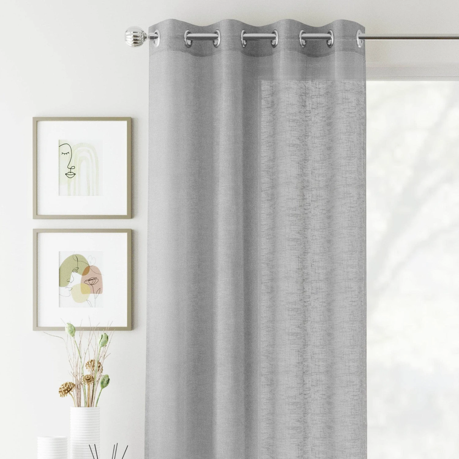Crete Curtain Panel - Silver 3 Crete Curtain Panel - Silver