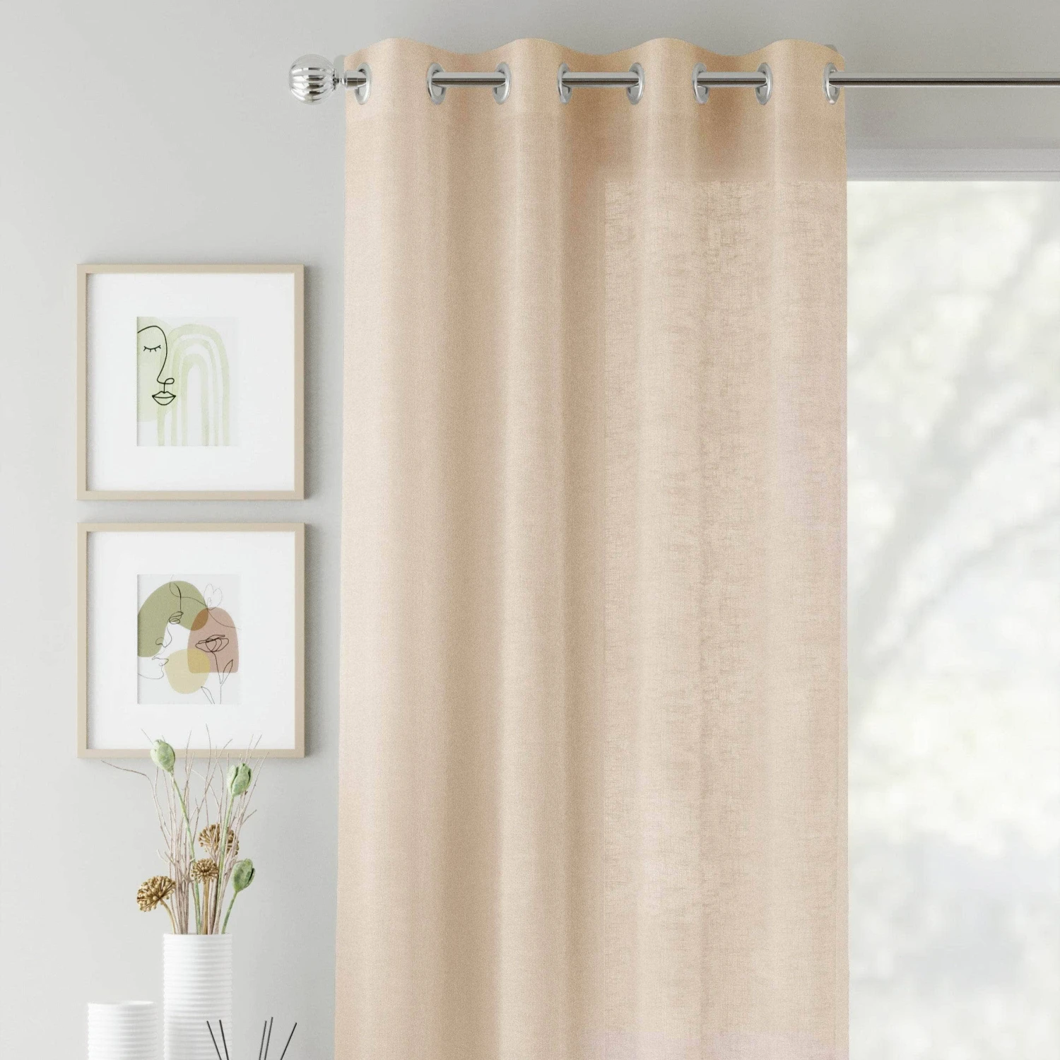Crete Curtain Panel - Natural 3 Crete Curtain Panel - Natural