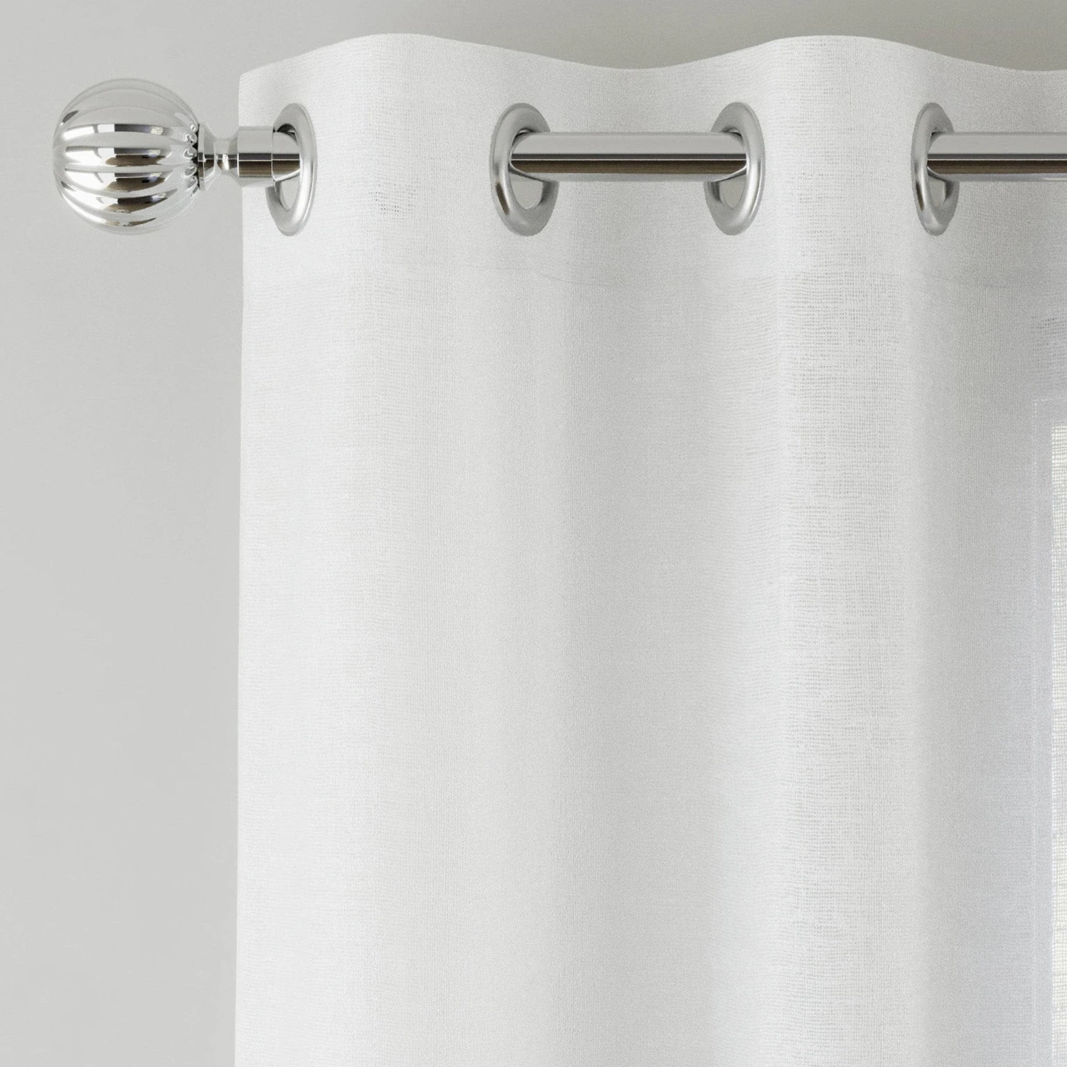 Crete Curtain Panel - White 4 Crete Curtain Panel - White - Image 2