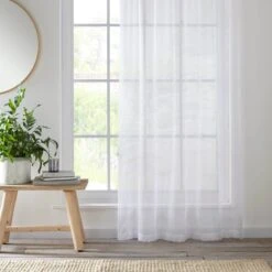 Crystal Panel Curtain - White