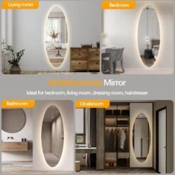 LED Oval Mirror - Gold 11 LED Oval Mirror - Gold -Taskers Sale Shop CTL206W 6