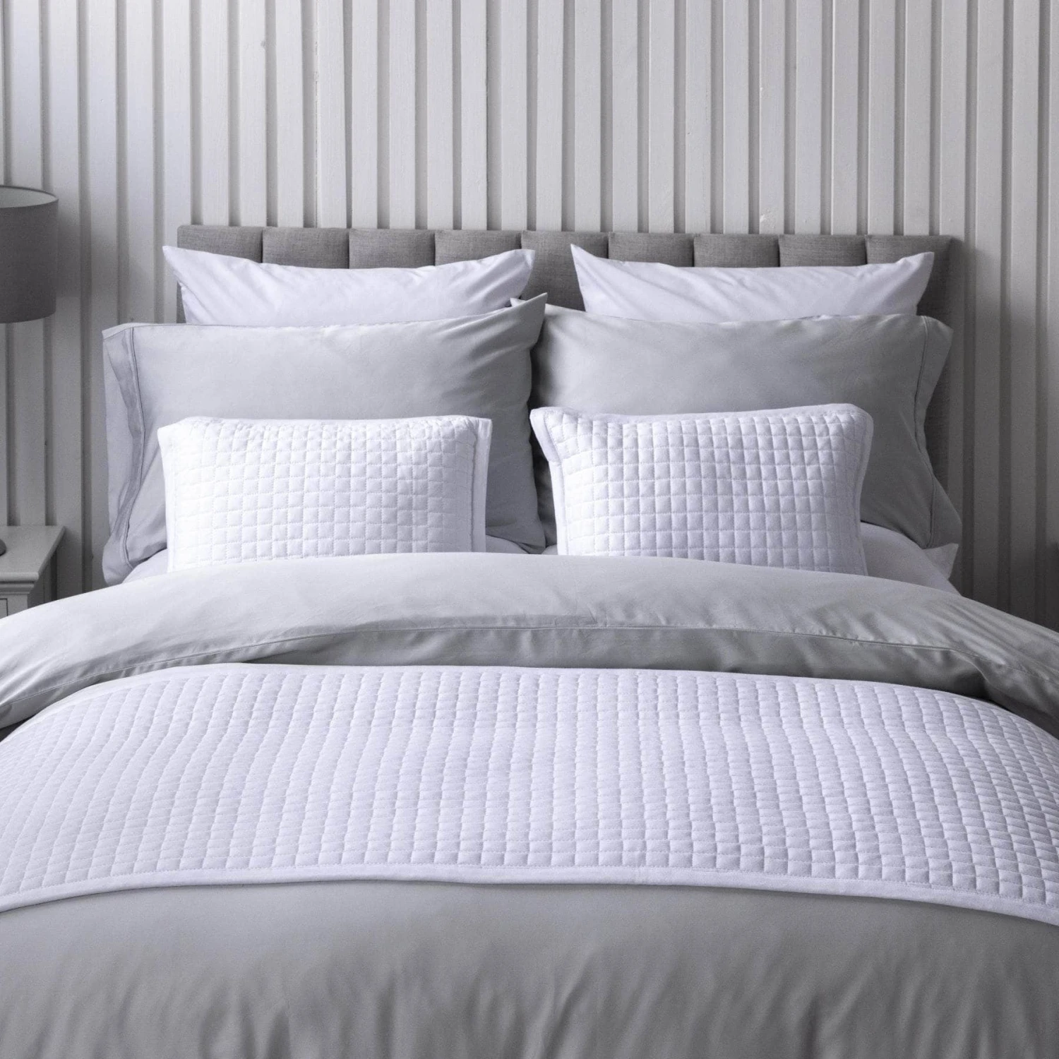 Crompton Quilted Cushion - White 4 Crompton Quilted Cushion - White - Image 2