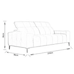 Cuba 3 Seater Sofa - Grey 21 Cuba 3 Seater Sofa - Grey -Taskers Sale Shop Cuba 3 Seater Sofa