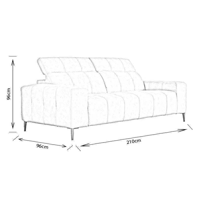 Cuba 3 Seater Sofa - Grey 12 Cuba 3 Seater Sofa - Grey - Image 10