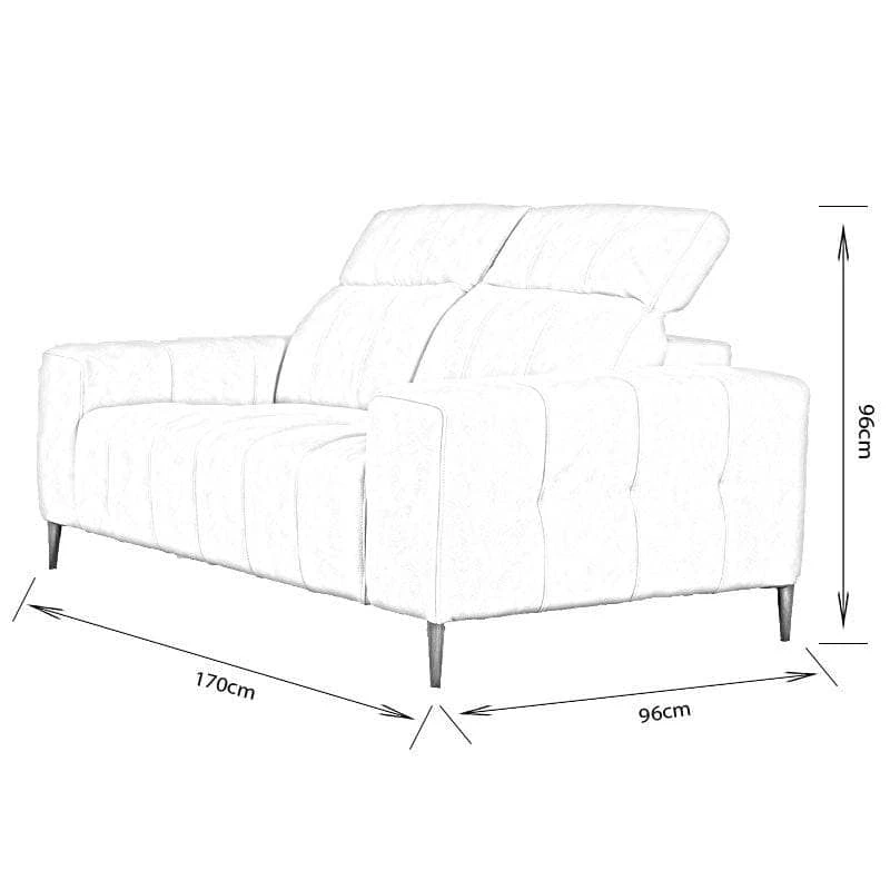 Cuba 2 Seater Sofa- Grey 13 Cuba 2 Seater Sofa- Grey - Image 11