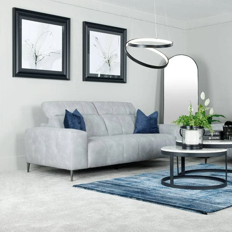 Cuba 3 Seater Sofa - Grey 4 Cuba 3 Seater Sofa - Grey - Image 2