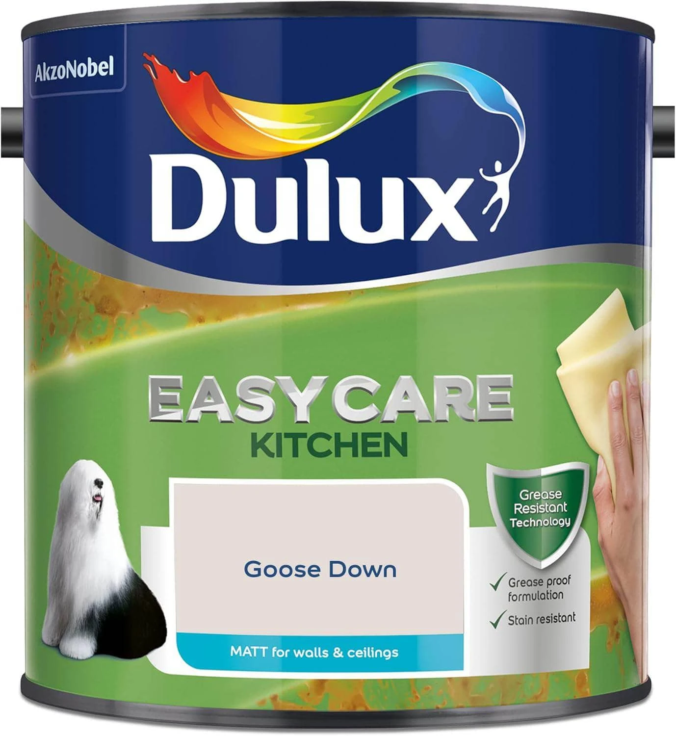 Dulux Easycare Kitchen 2.5L Matt Emulsion - Goose Down 4 Dulux Easycare Kitchen 2.5L Matt Emulsion - Goose Down - Image 2