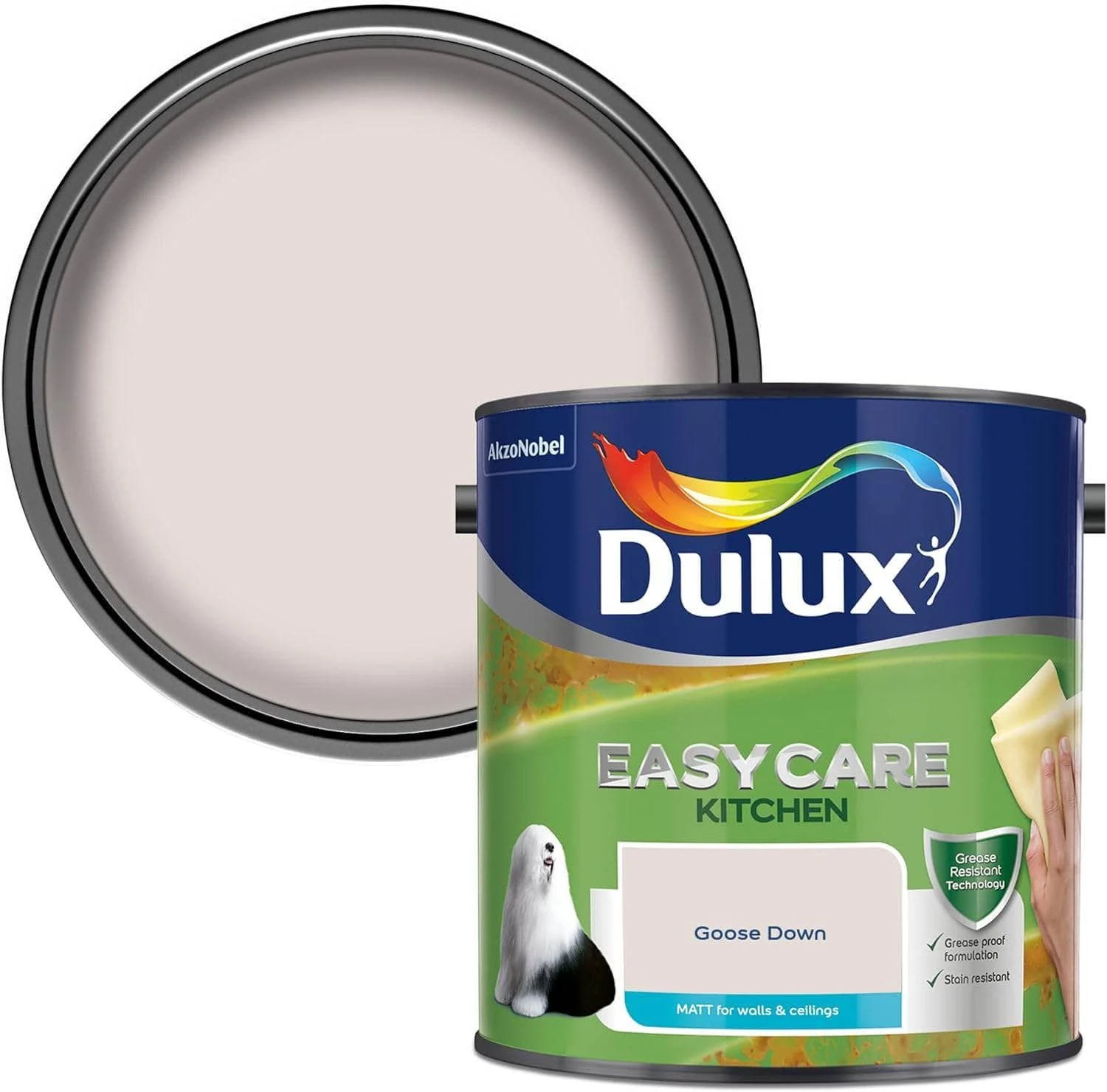 Dulux Easycare Kitchen 2.5L Matt Emulsion - Goose Down 3 Dulux Easycare Kitchen 2.5L Matt Emulsion - Goose Down