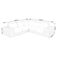 Eclipse Corner Garden Set -Taskers Sale Shop Eclipse Corner Sofa Dimensions