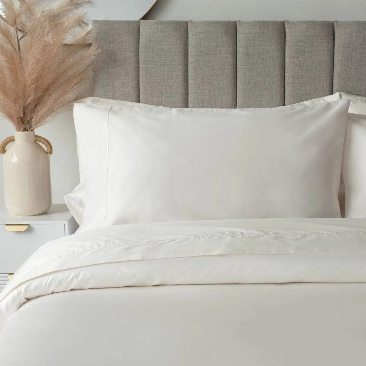 Egyptian Cotton 400 Count Oxford Pillowcase - Ivory 3 Egyptian Cotton 400 Count Oxford Pillowcase - Ivory