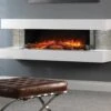 Evonic Compton 1000 White Wall Mounted Fire Suite -Taskers Sale Shop Evonic Compton 1000 White Wall Mounted Fire Suite