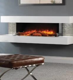 Evonic Compton 1000 White Wall Mounted Fire Suite