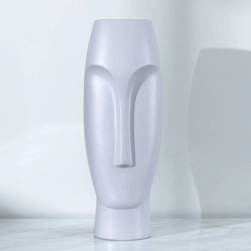 Face Vase Matte Grey - 16.5 X 13.5 X 46cm 4 Face Vase Matte Grey - 16.5 X 13.5 X 46cm - Image 2