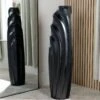 Fin Vase Matte Black - 100cm -Taskers Sale Shop Fin Vase Matte Black 26 x 21.5 x 100cm