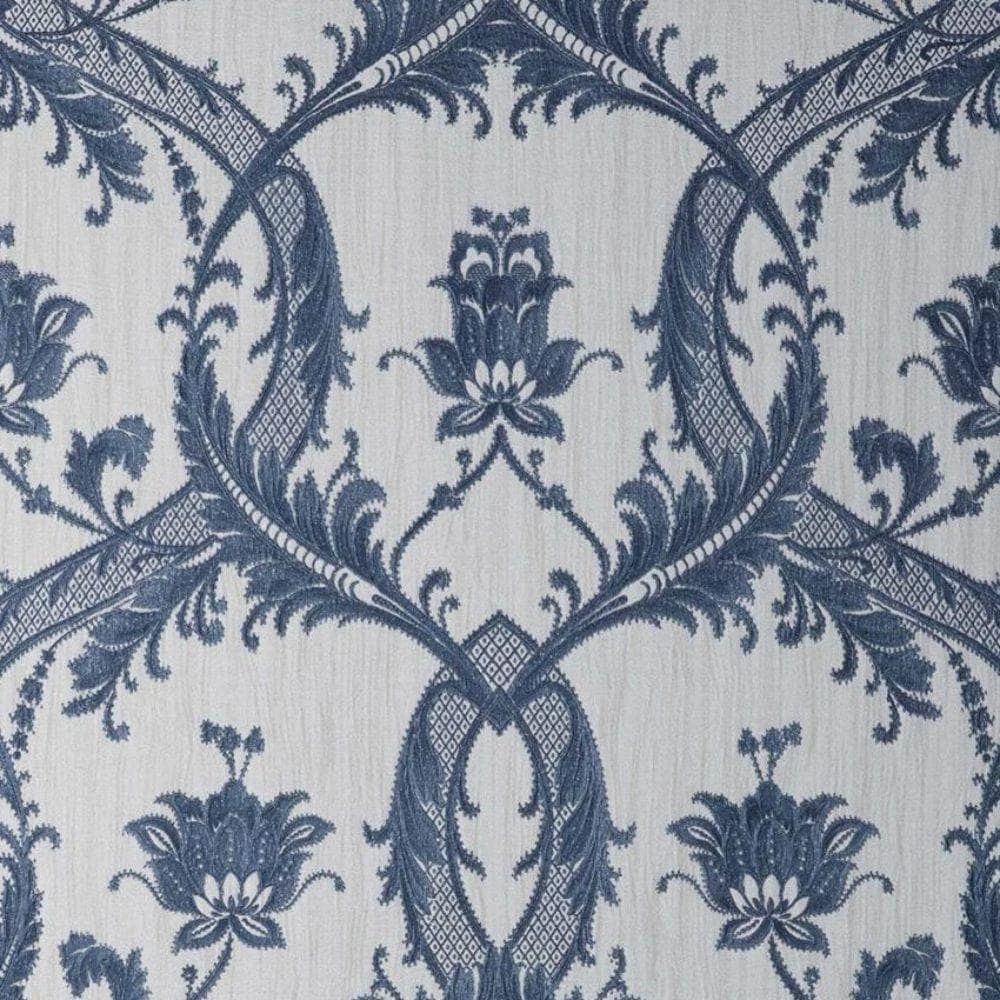 Fine Decor Milano Floral Damask Blue Wallpaper - M95627 4 Fine Decor Milano Floral Damask Blue Wallpaper - M95627 - Image 2