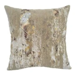 Flock & Foil Cushion - Gold