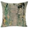 Flock & Foil Cushion - Green -Taskers Sale Shop Flock Foil Cushion Green 1