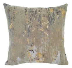 Flock & Foil Cushion - Silver