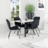 Girona 120cm Dining Table & 4 Vancouver Black Chairs 2 Girona 120cm Dining Table & 4 Vancouver Black Chairs -Taskers Sale Shop Girona 120cm Dining Table 4 Vancouver Black Dining Chairs 7