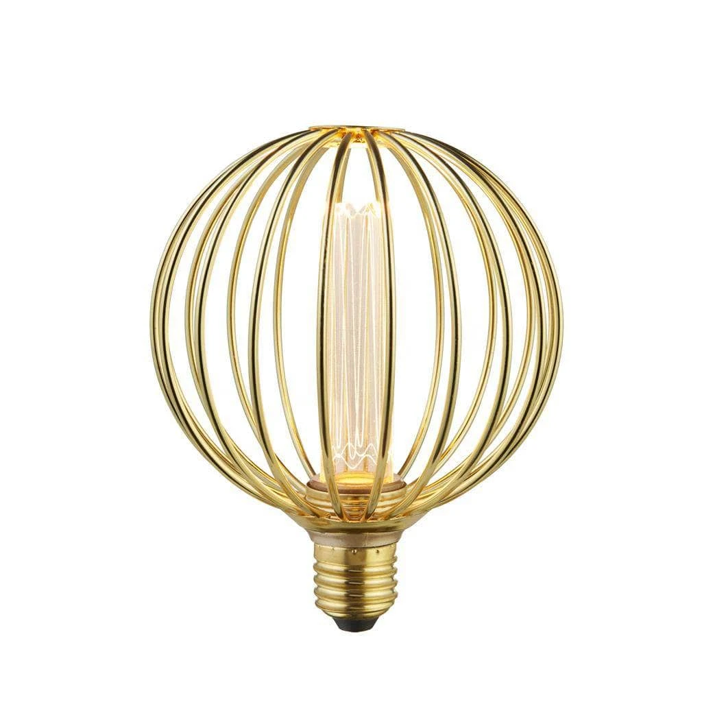 Globe Lamp Gold Metal 3 Globe Lamp Gold Metal