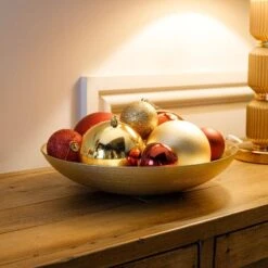 Gold Glass Bowl - 30cm