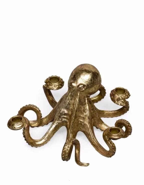 Gold Octopus Candle Stick 4 Gold Octopus Candle Stick - Image 2