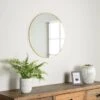 Gold Round Wall Mirror - 60cm