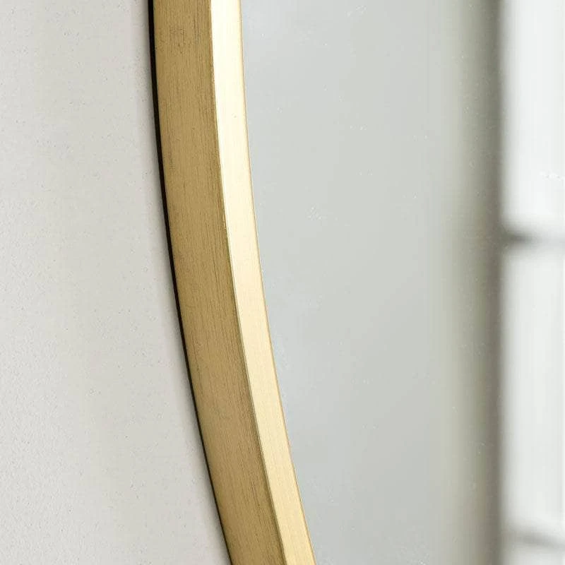 Gold Round Wall Mirror - 80cm 4 Gold Round Wall Mirror - 80cm - Image 2