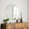 Gold Round Wall Mirror - 90cm