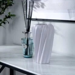 Grey Matte Paint Vase - 13.5 X 24cm