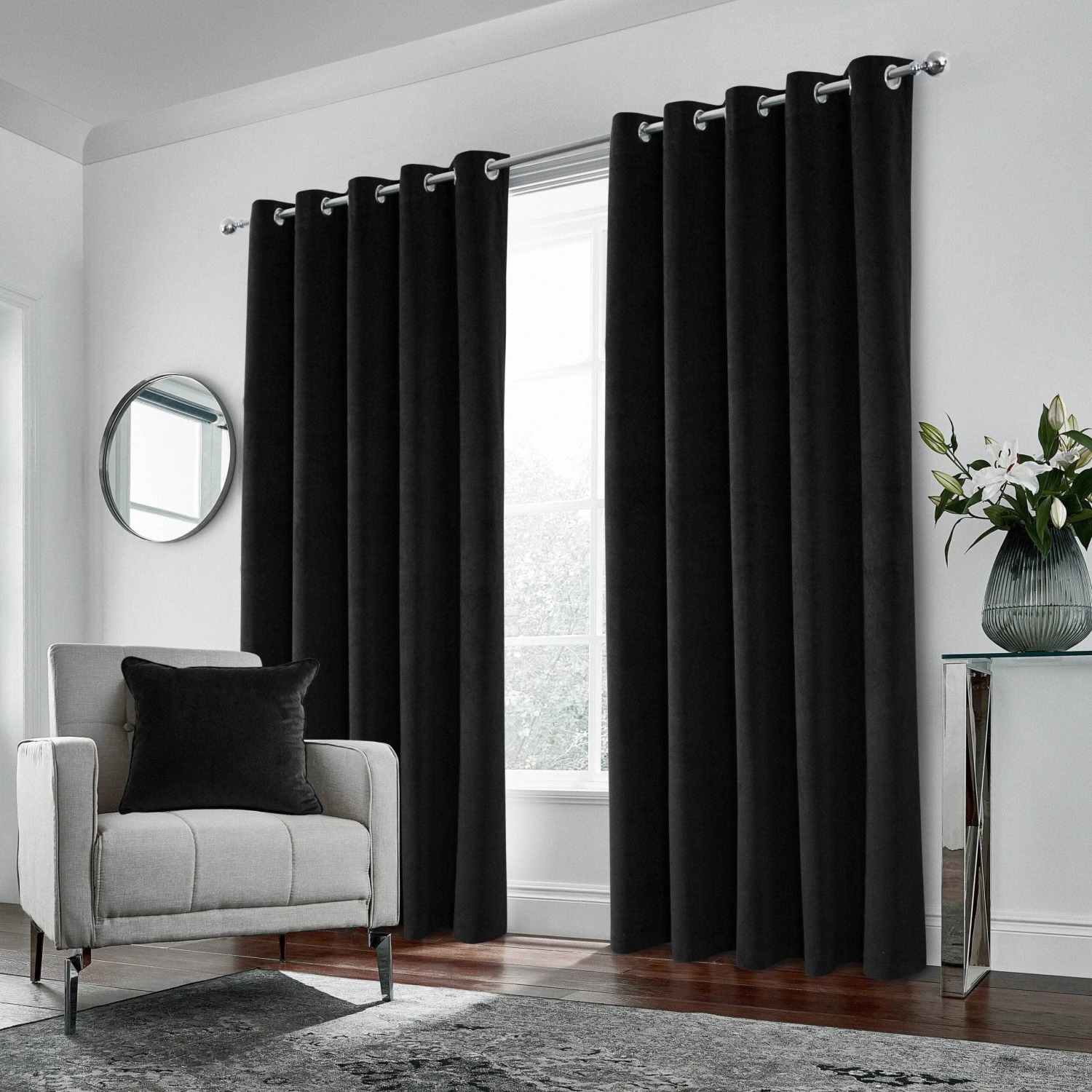 Hampton Curtains - Black 3 Hampton Curtains - Black