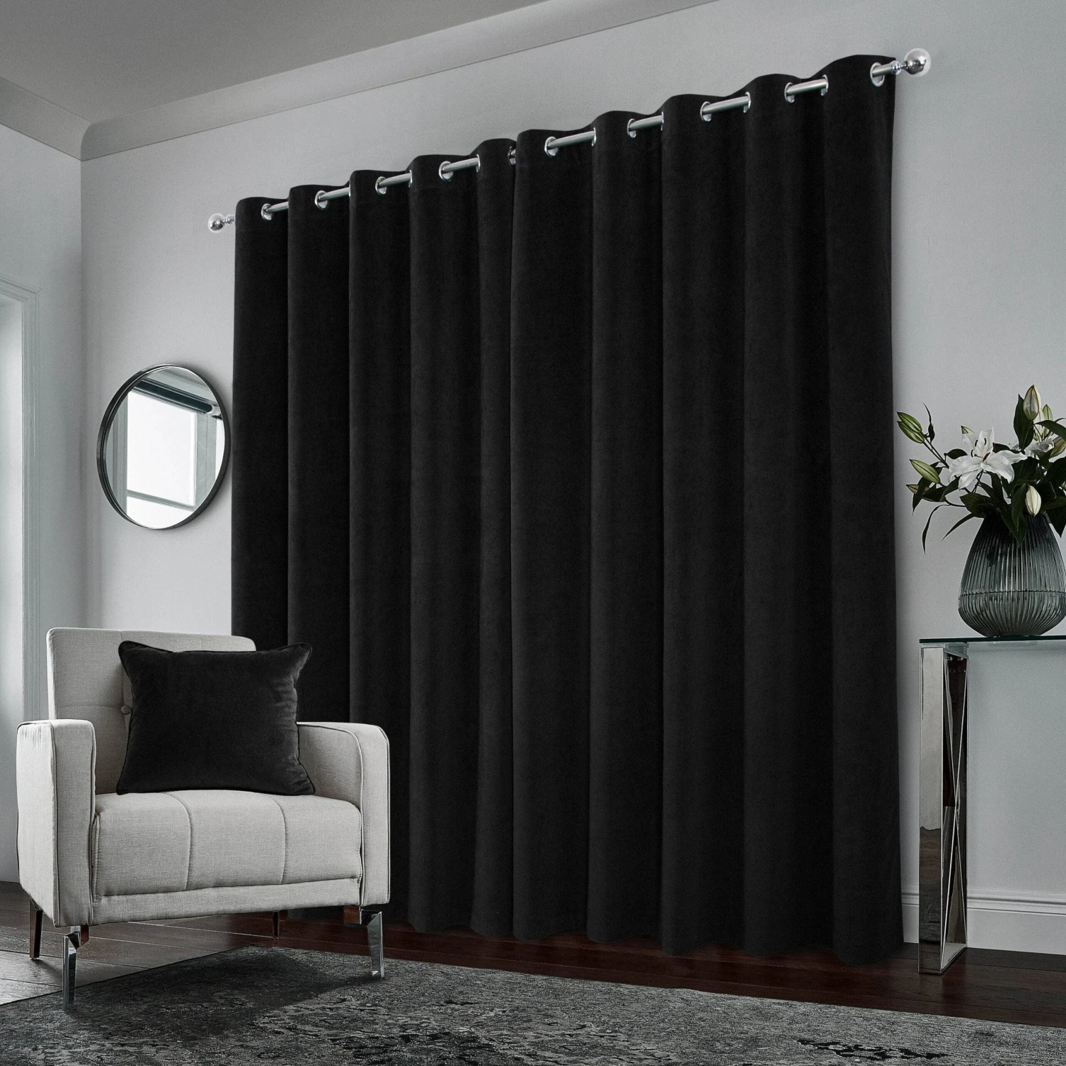 Hampton Curtains - Black 4 Hampton Curtains - Black - Image 2