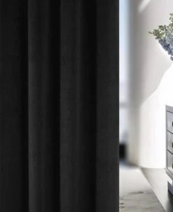 Hampton Curtains - Black 7 Hampton Curtains - Black -Taskers Sale Shop HAMPTONBLACKCLOSEUP