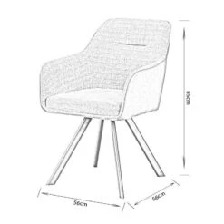 Harper Swivel Dining Chair - Grey -Taskers Sale Shop Harper Swivel Dining Chair 7