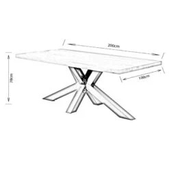 Harrow 200cm Dining Table -Taskers Sale Shop Harrow 200cm Dining Table 2