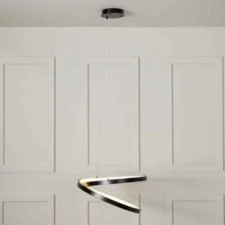 Hawaii LED 2 Spiral Pendant Ceiling Light - Black -Taskers Sale Shop Hawaii LED 2 Ring Pendant Ceiling Light Black 2