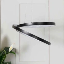 Hawaii LED 2 Spiral Pendant Ceiling Light - Black -Taskers Sale Shop Hawaii LED 2 Ring Pendant Ceiling Light Black 4
