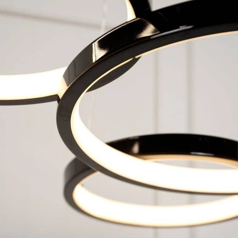 Hawaii LED 3 Ring Pendant Ceiling Light - Black 9 Hawaii LED 3 Ring Pendant Ceiling Light - Black - Image 7